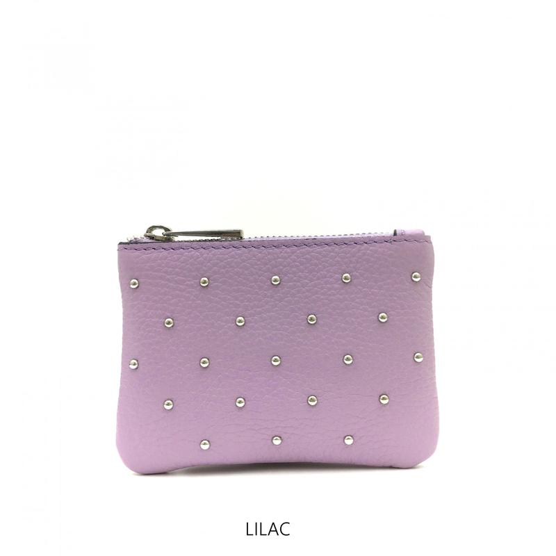 Leather Zipper Stud Purse 5