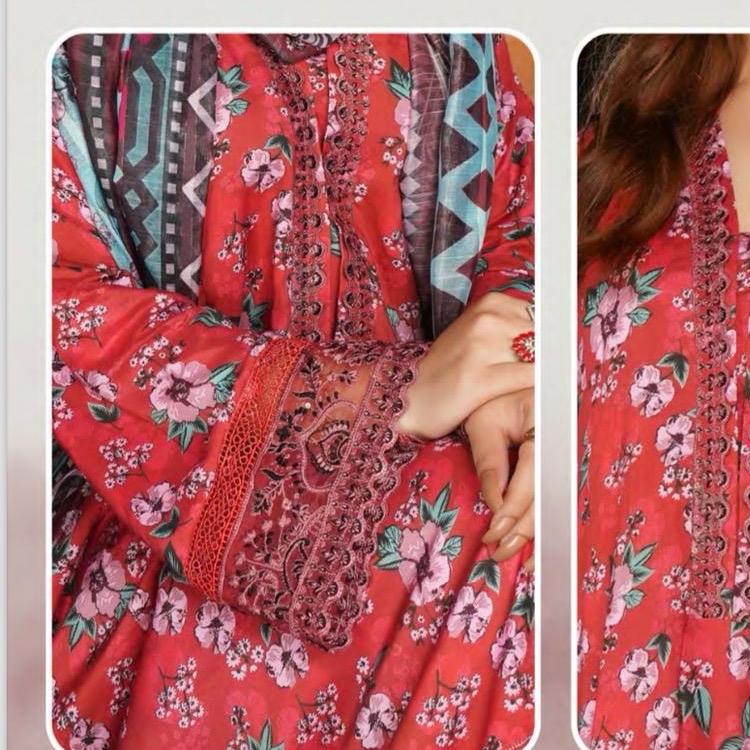 MLinen Frock Collection D7 031 Ladies Pakistani Readymade Frock Suit with Dupatta - Casual Womenswear Elegant Dress Embroidered 6
