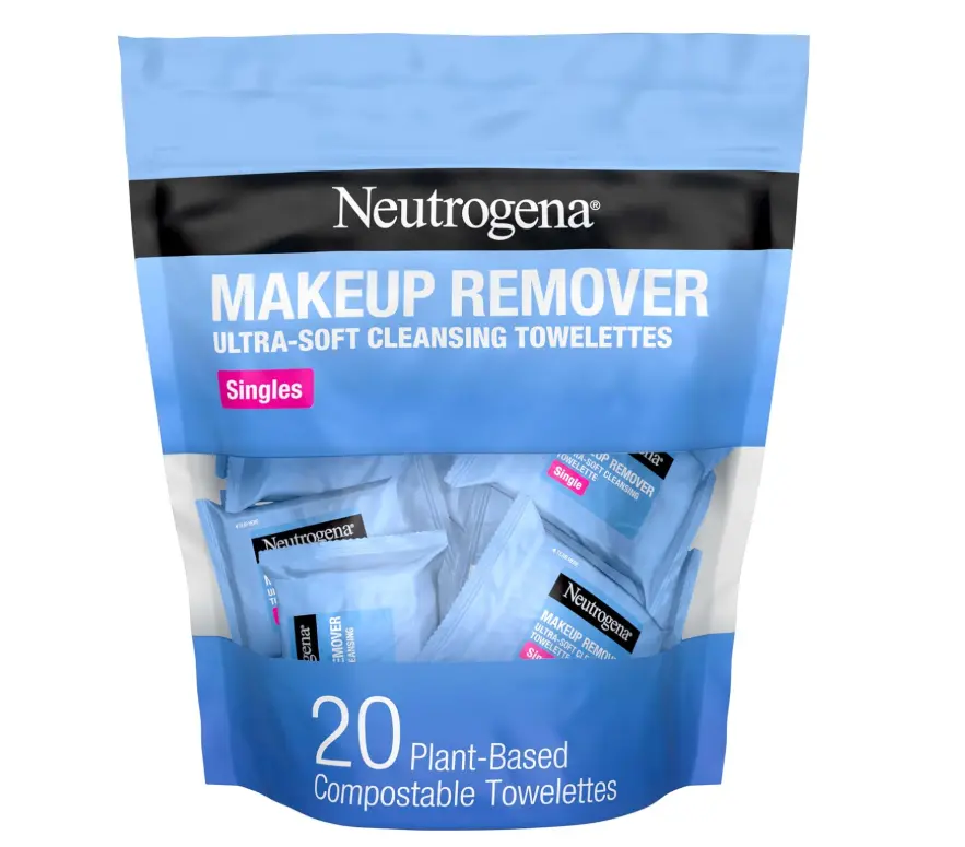 Neutrogena Makeup Remover Wipes, Daily Facial Cleanser Towelettes, 2 x 25 ct - Alcohol-Free Makeup Wipes - Cleansing, Cosmetic pads