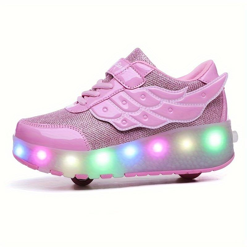 Product Introduction of Low Top Trendy Cool Roller Skateboard Shoes with Breathable Anti Slip Wheel for Girls, LED Light, All Seasons, Indoor Outdoor 8