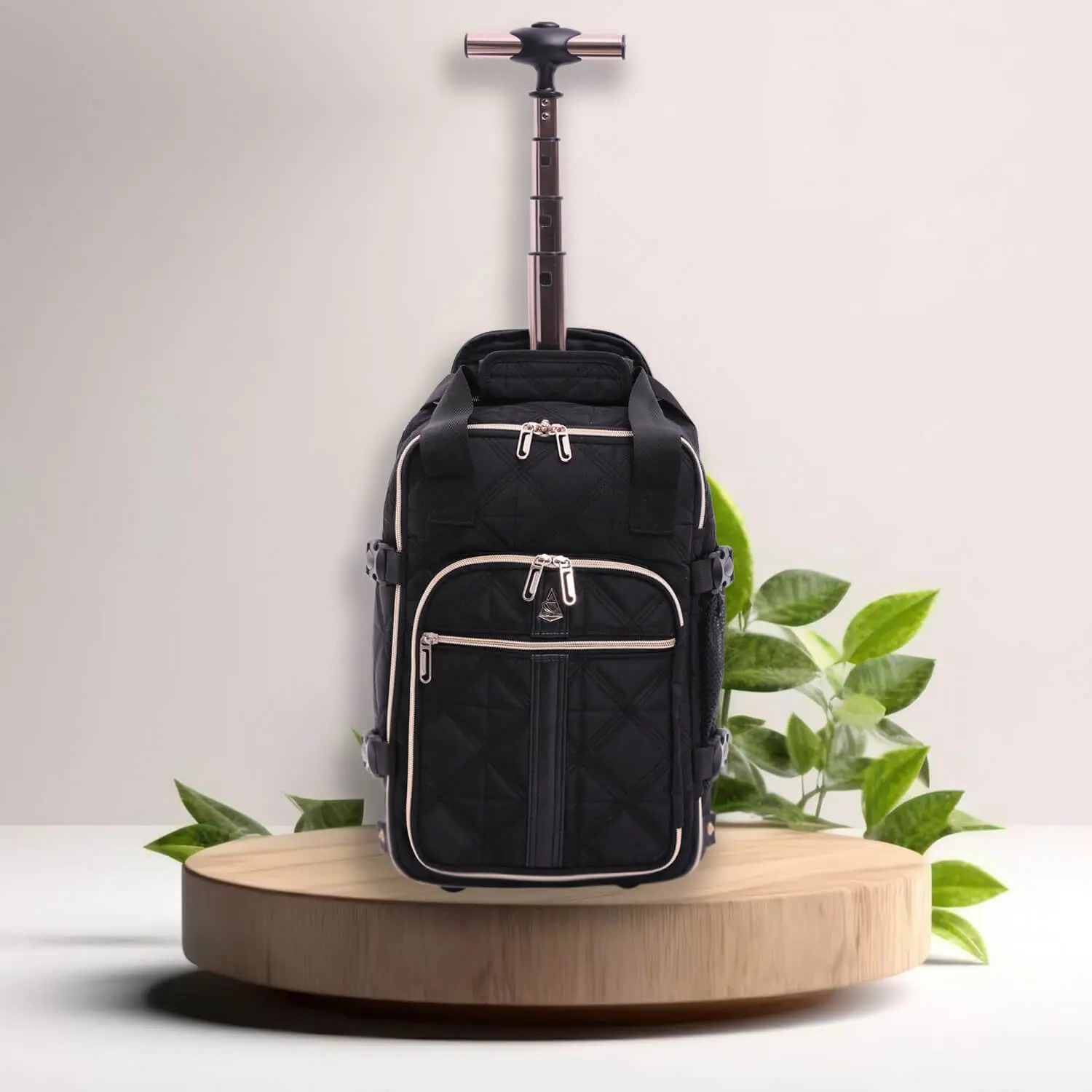 Aerolite 40x20x25cm Ryanair Maximum Eco-Friendly Superior Premium Quality Backpack Trolley  with 2 Wheels, Extendable Handle, 10 Year Brand Warranty (Quilted) travel  trolley easy jet carry bag