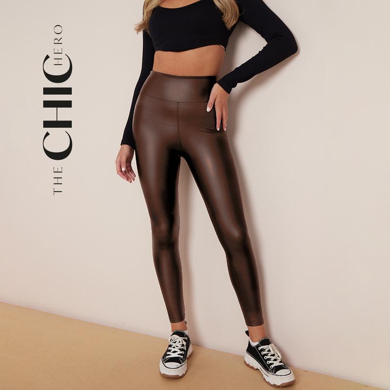 2025 ChicHero PU Stretchy Comfort Fabric PU Leggings 6