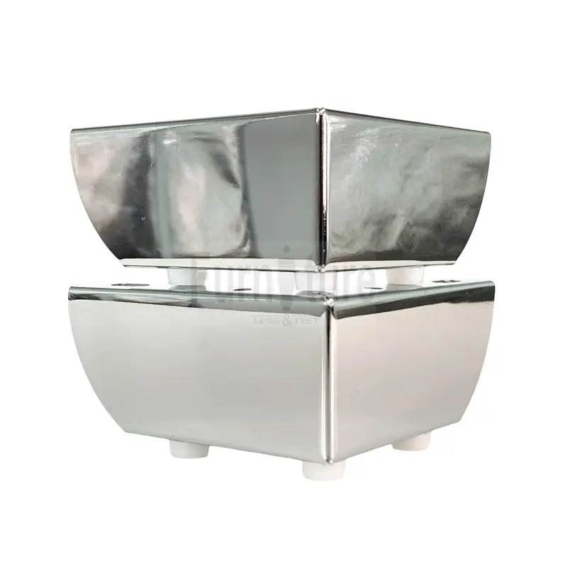 4 Chrome Furniture Legs Metal Feet 50mm High Sofa Chair Cabinets Stools Beds 7