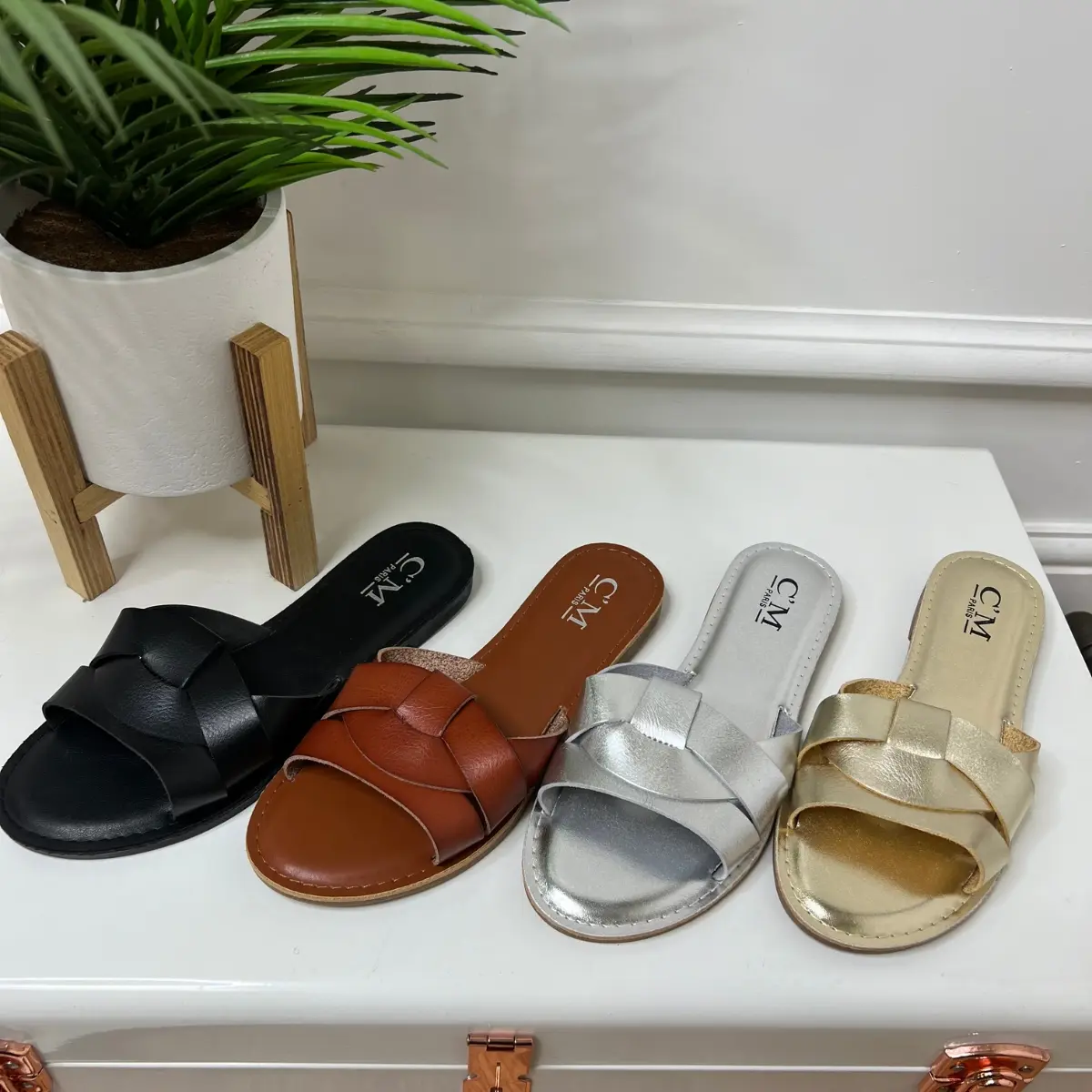Miss Hussy - New Slider Flats Open Toe Flip Flops