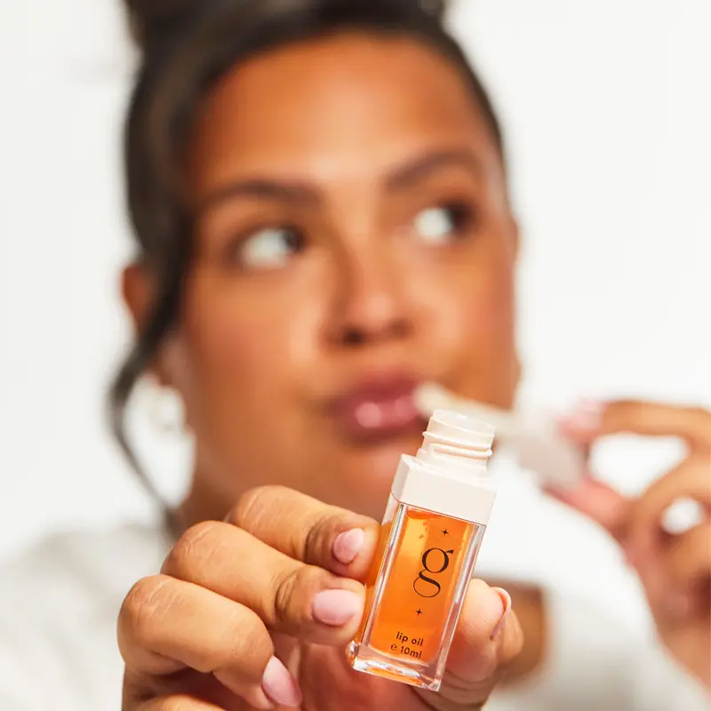 Peach Lip Oil - Glow For It peach flavoured lip oil for plump, hydrated lips 5