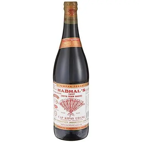 Habhals Authentic Sweet Soy Sauce Kicap Manis - Asian Cuisine Essential, Vegan Friendly, 645ml Bottle 0