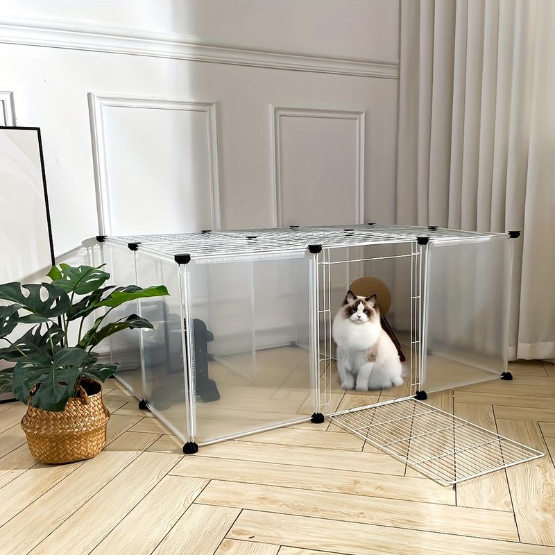 18 Panels Small Animal Playpen, Big Hamster Cages, Pet Playpen, Rabbit Cage, Small Animal Cage, Puppy Kitten Dog Playpen, Indoor Outdoor Portable Yard Fence, Plastic 4