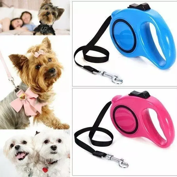 Premium Retractable Extendable Dog Training Lead Leash - 3m and 5m Length Options, Ideal for Training and Walking Pets. Durable, Comfortable Grip Handle, Perfect for Small, Medium, and Large Dogs. Extendable Design for Flexibility and Control 1