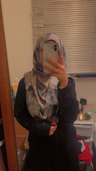 Product Review of Soft Marble Effect Scarf - Cotton Blend, Foiled Pattern and Frayed Edges scarves women from 🤍**🤍 0