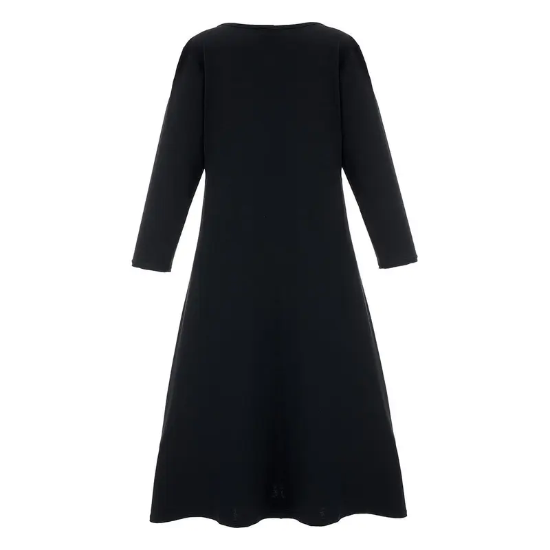 Girls long black floral embellished abaya dress 3