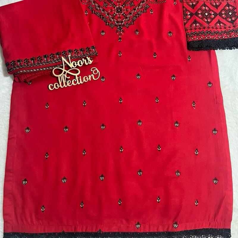 Pakistani suits…Noor’s-Dhanak 2pc co-ord set Emboidery shirt and Embroidered palazo 4