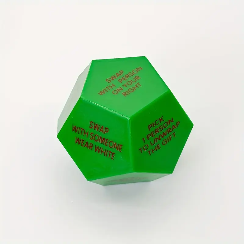 Santa's Surprise Gift Exchange Dice - 12 Unique Sides, Perfect for Christmas Party Games & Supplies, Durable Plastic, 3x3 Inches, Christmas Gift Bags 8