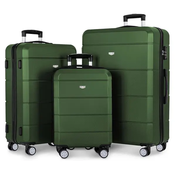 LUGG Travel Suitcase Set - Jetset 3-Piece Hard Shell Luggage, 20" 25" 28" Strong & Lightweight with Secure TSA Lock, Smooth 360° Wheels