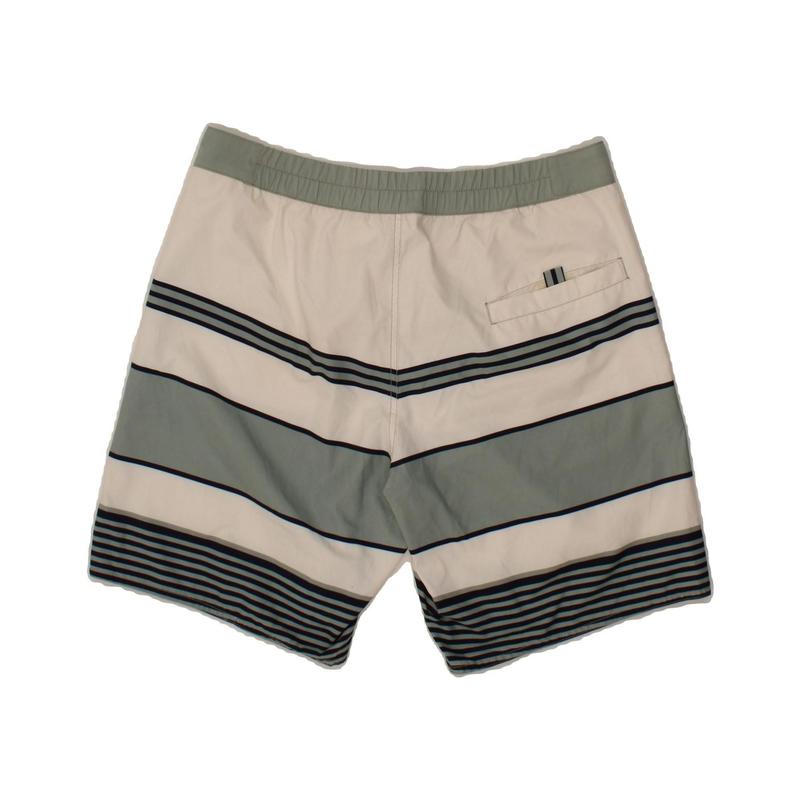 Pre-Owned Vintage COAST Mens Swimming Shorts XL  Green Striped Polyester 2