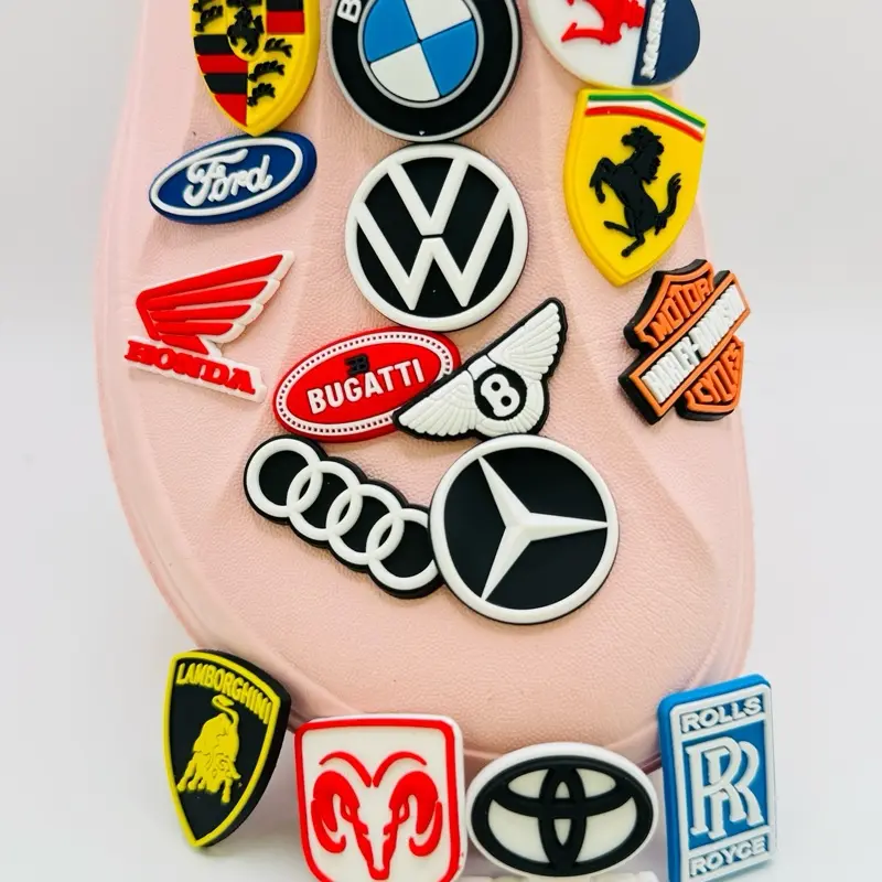 16Pcs x Cars Brands Charms Shoe Charms SET OF 16 - Fun Gifts - Shoe decorations- Cute Gifts -Fits Crocs-  Footwear