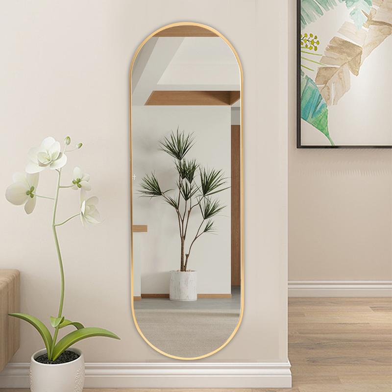 Lifeideas Modern Oval Metal Full Length Mirror Full Boby Wall Mirror Home Decoration Wall Decor 2