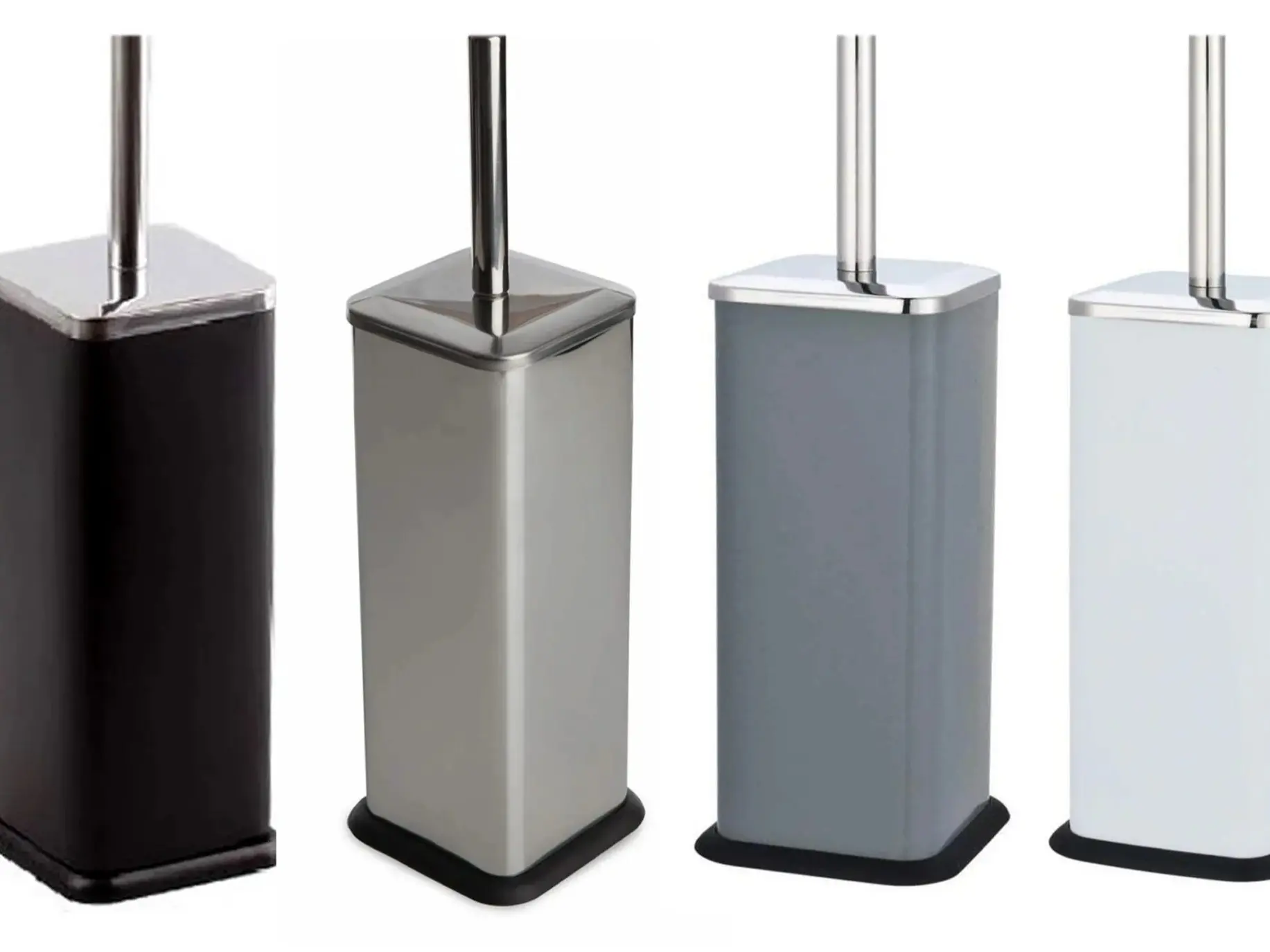 Square Free Standing Toilet Roll Brush And Holder, A perfect and elegant space saving convenience and cleanliness brush for the washroom areas.