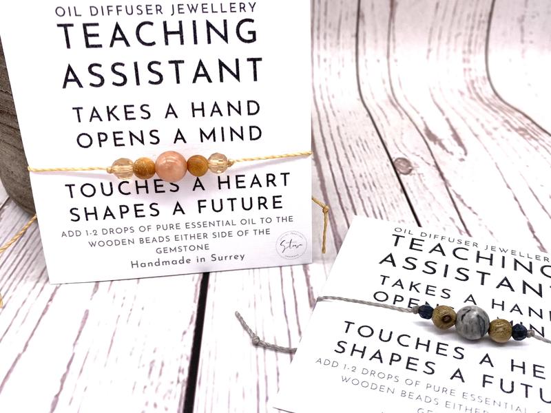 Teaching Assistant Gift - Teaching Assistant Present - Crystal Diffuser Bracelet - Adjustable Crystal Bracelet - LSA Gift - Small Gifts 4