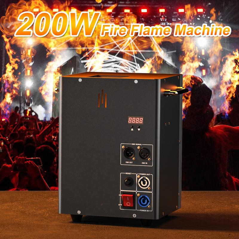 200W DMX Flame Thrower Effect Fire Stage Machine Christmas Party Projector DJ Show 2