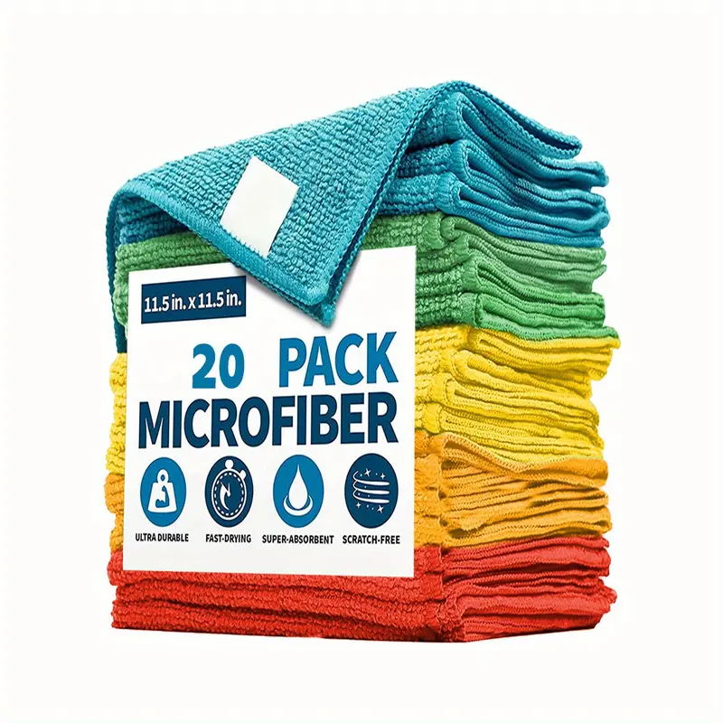 1/5/10pcs, Microfiber Cleaning Cloth, Dishwashing Cloth, Multifunctional Cleaning Towel, Household Rag, Kitchen Bathroom Cleaning Towel, Durable Absorbent Towel, Easily Remove Stains And Grease, Cleaning Supplies, Cleaning Gadgets 7