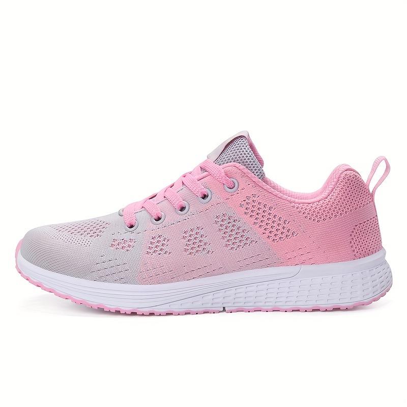 Women's Lightweight Mesh Athletic Sneakers - Breathable, Lace-Up Running Shoes with EVA Sole, Fashionable Black Casual Walking Footwear 6
