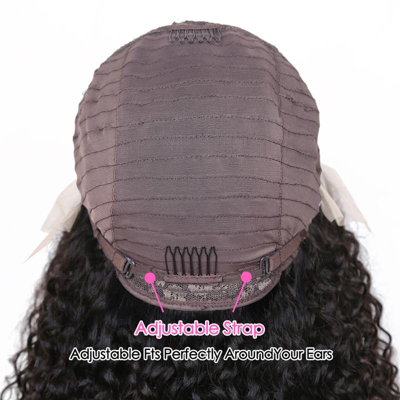 Short 8 to 16 Inch Kinky Curly Bob Human Hair Wig Pre Plucked T Part Lace Peruvian Curly Human Hair Bob Wigs For Women and Girls 3
