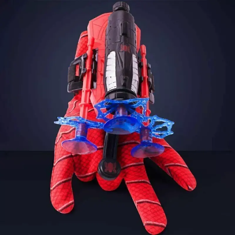 Launcher Toy + Free Spiderman Costume Gloves Spider-Man Web Shooter Dart Blaster 7