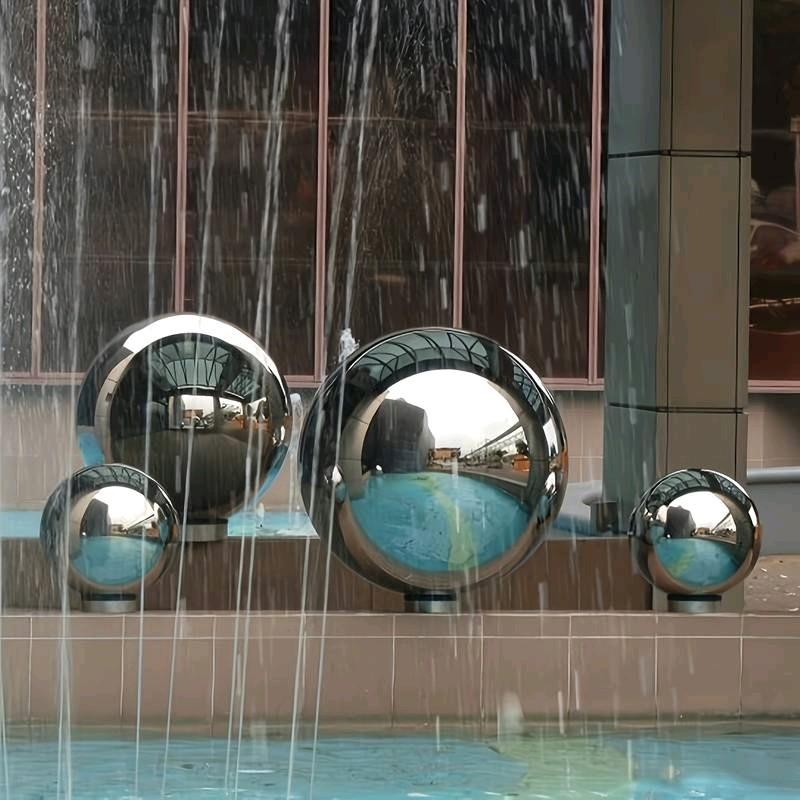 6pcs, 32-120mm Stainless Steel Gazing Ball, Mirror Polished Hollow Ball Reflective Garden Ball, Floating Pond Ball Seamless Gazing Globe, For Home Garden Decoration Ornaments (6 Mixed)XH58194 2
