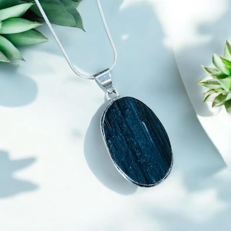 Raw black tourmaline necklace ,raw crystal healing Jewellery, Gift for Him, Gift For Men, Gift For Her 1