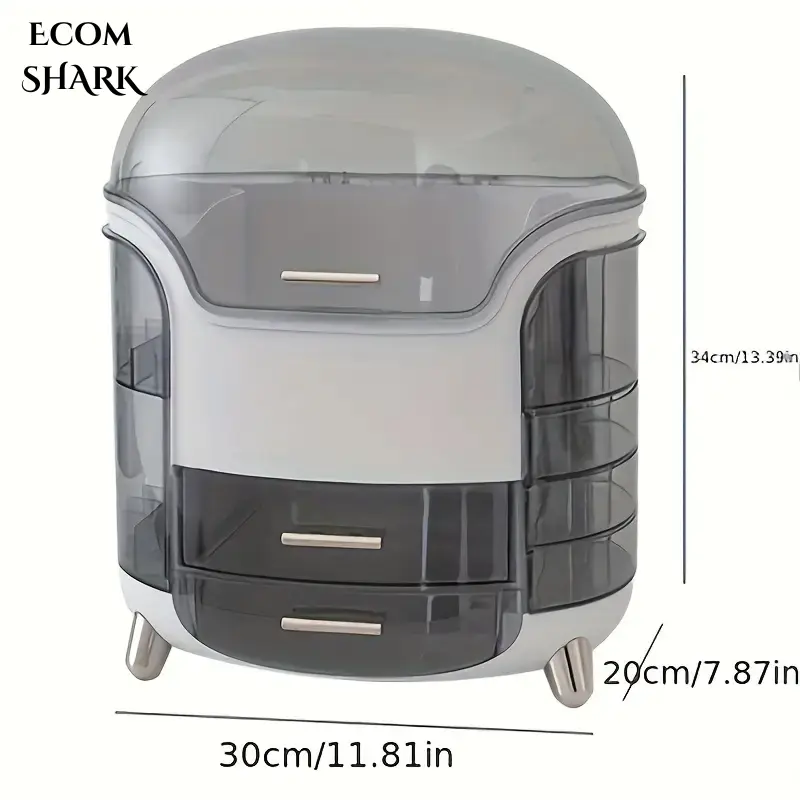 Large Cosmetic Organizer with Drawers and Compartments for Cosmetics, Skincare, Jewelry, and Lipstick Storage - Dustproof Design Compact Box Vanity 1