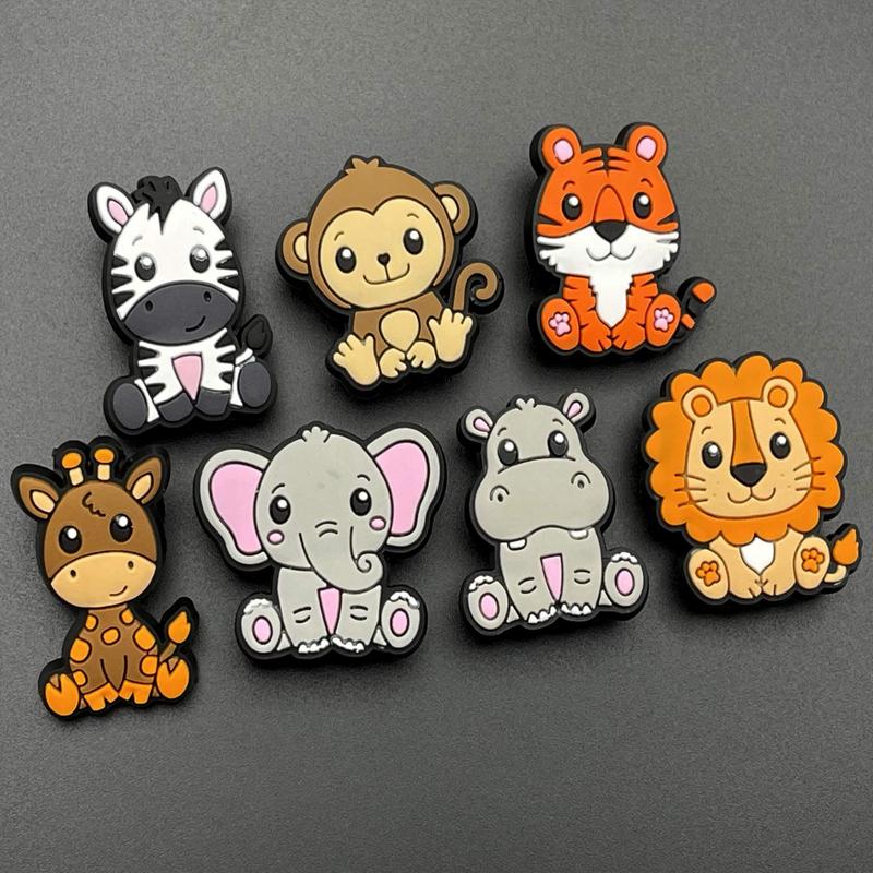 Cute Animal Croc Charms - Women's Girl's Boy's Kids Shoe Charm for Foam Clogs and Footwear - PVC Rubber with Rear Button Clip Bit - Capybara Sloth Axolotl Crocodile Cow Monkey Lion Panda Unicorn Duck Tiger Koala Turtle Butterfly Pig Flamingo croc charm 6