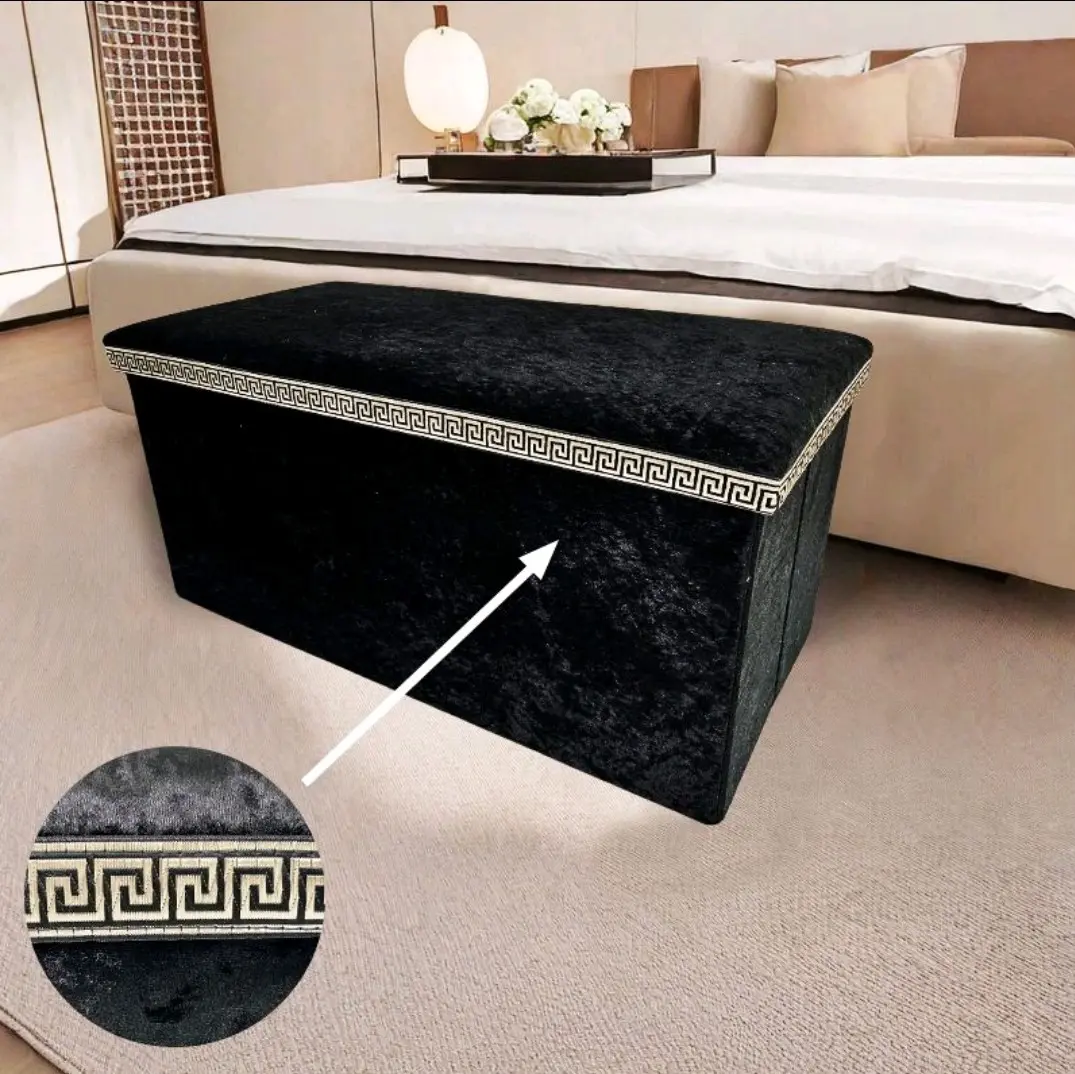 BRAND NEW GREEKY DESIGN OTTOMAN STORAGE BOXES 76X38X38CM