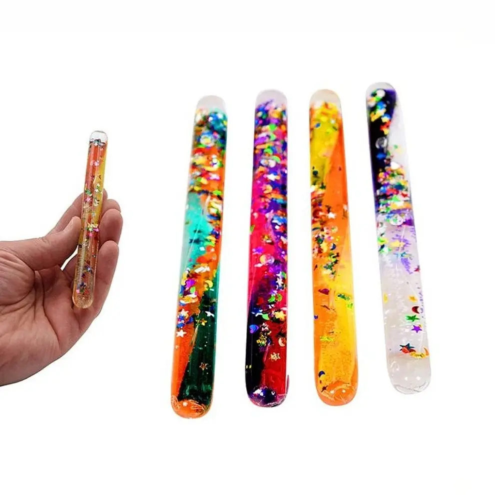 Mini 10cm glitter tube stick wand visual sensory tool aid