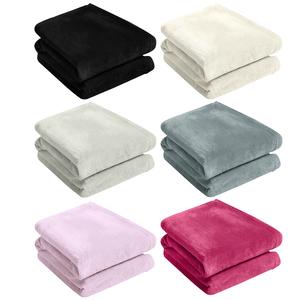 Luxury Soft Mink Throw Blanket, Single, Double or King Size, Black, Grey, Pink, Blush, Ivory, Light Grey, Super Soft Cosy Blanket Throw