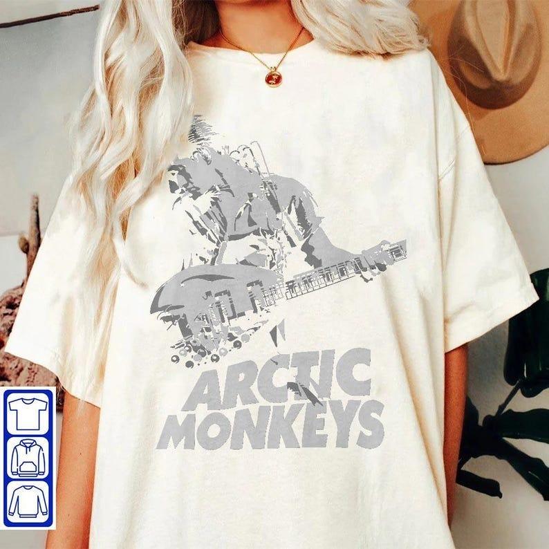 Rock Band Experience Vintage Concert Tee 2023 with Arctic Monkeys Alex Turner Shirt and European Tour Shirt 3