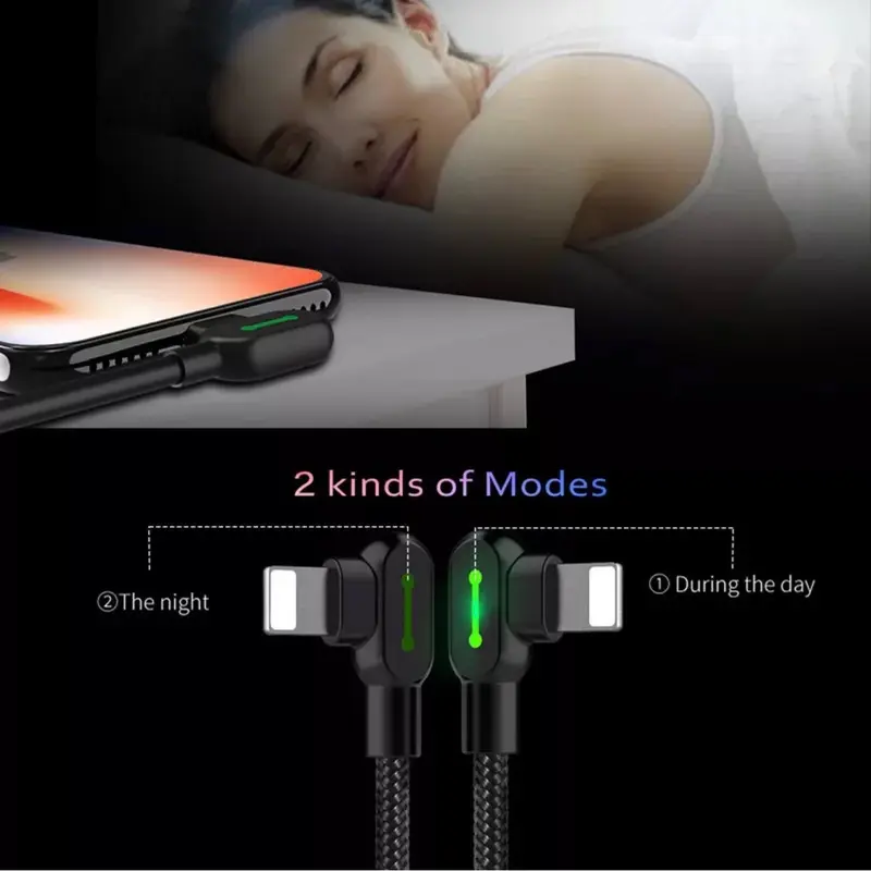 Mcdodo L Shape 90 degree charging cable for IPHONE  Usb Charger Plastic Mobile Smartphone Device 3