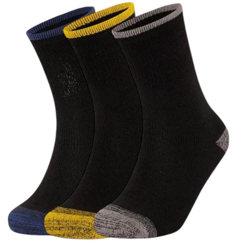 Men's Working Socks 6 Pairs - 12 Pairs Size 6-11 Warm and Thick Black Winter Socks for Men, Thermal - Menswear, Makapal Plain 2