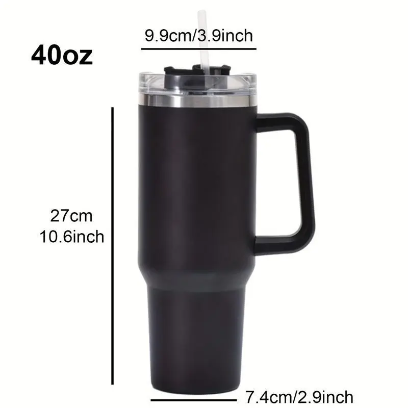 1200ML 304 Stainless Steel Insulated Water Bottle,Thermal Coffee Car Cup, Cold Hot Mugs Vacuum Flask With Handle Straw,For Sport 5