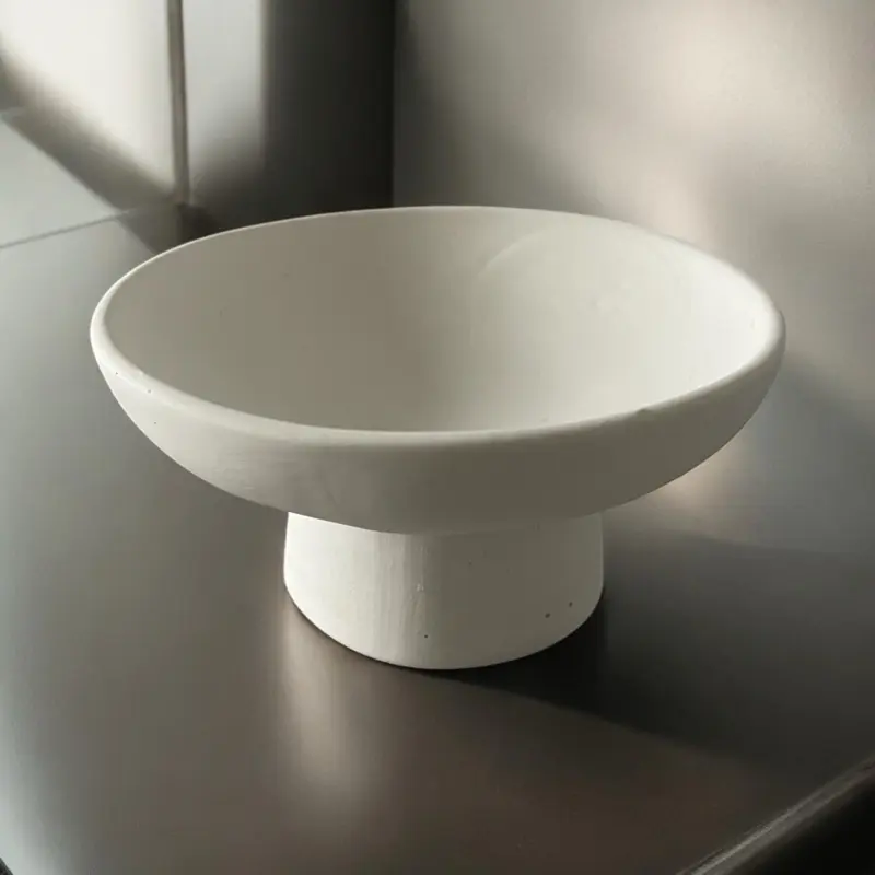 Handmade Contemporary Storage Candle Popery Holder Bowl Decor Jesmonite Round Ornament 7