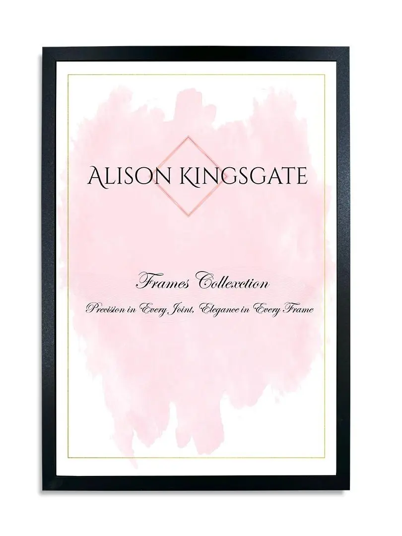 Premium High Quality 60x40cm Photo Frame, Picture Frame (Black) for Artwork Displays, Wall Mounting Frame with Back Hooks for hanging, Landscape & Portrait Photo Frame Pictures, Decor Gift Ideas Frame, Handmade British Frames, Alison Kingsgate