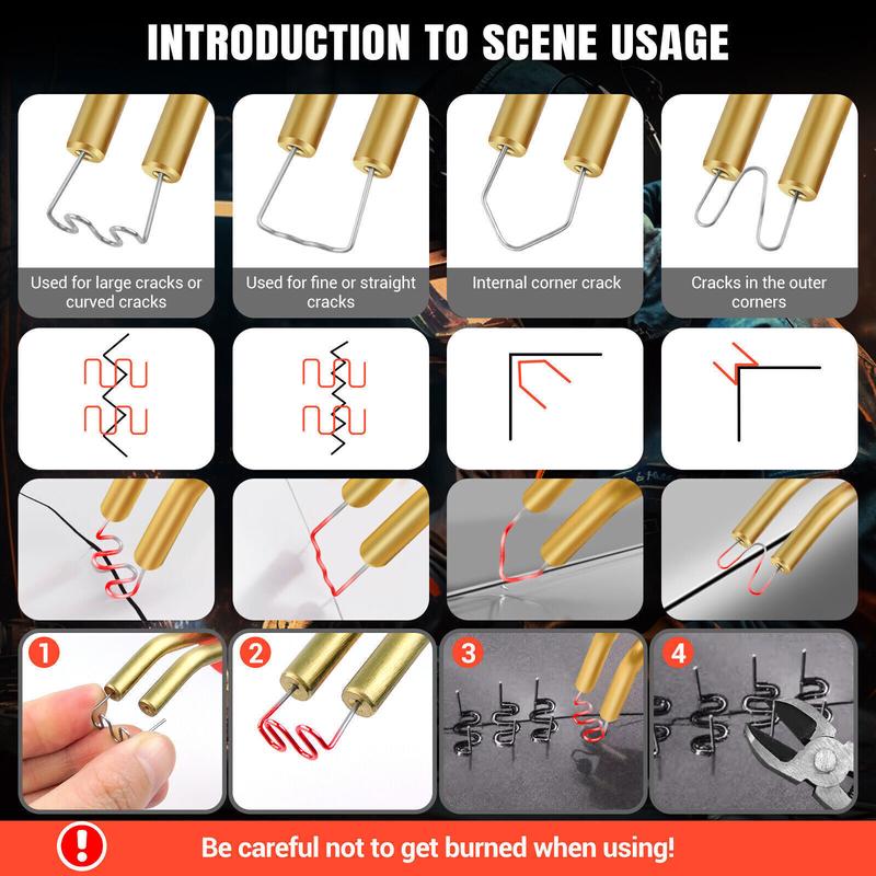 Product Introduction of Hot Stapler Car Bumper Fender Welding Welder Gun Plastic Repair Kit with Staples 4