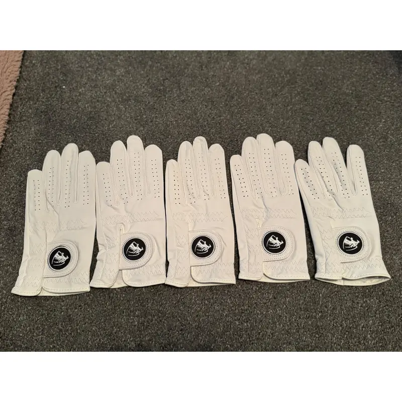 Pearl White Premium Cabretta Leather Panther Golf Glove 6