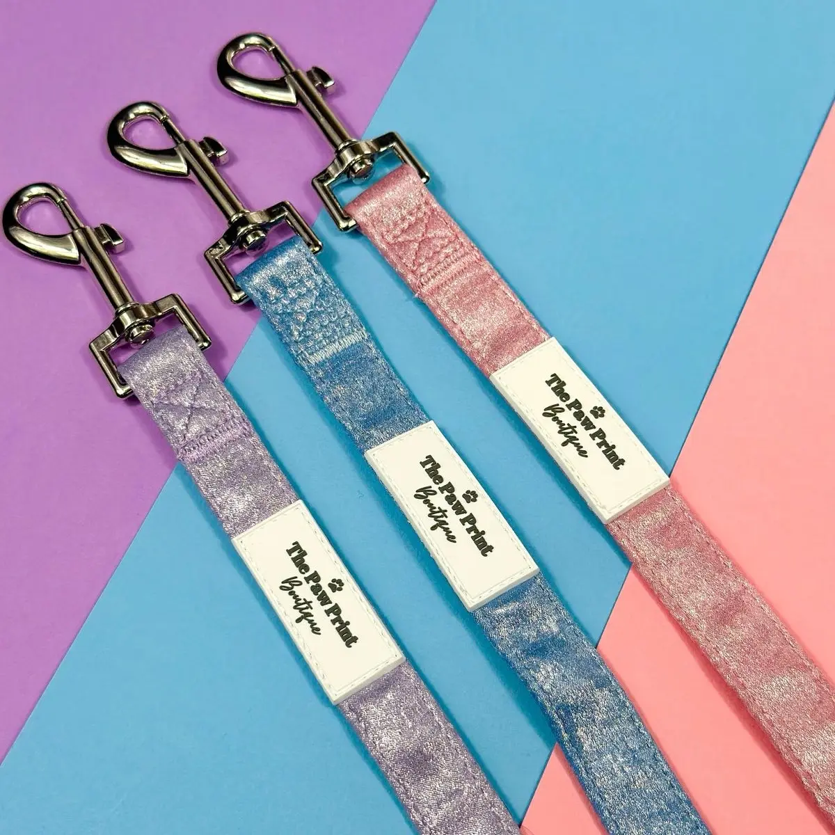 The Glitzy & Glamorous Dog Leads (Pink, Blue & Lilac)