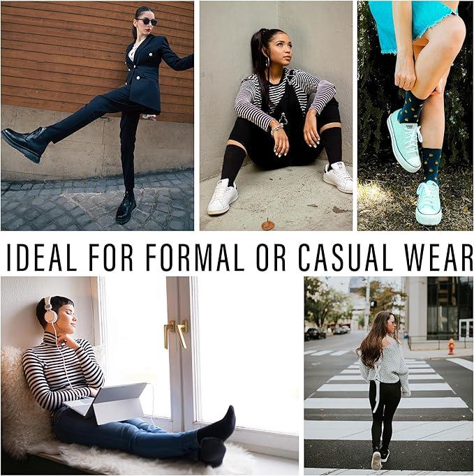 The Essentials Wardrobe Ladies Socks 12 Pairs Heel & Toe Coloured Socks Women Ribbed Top Formal & Casual Multipack Socks Soft Breathable Elastane Stretch Ankle Socks Size 4-8 Cotton Womenswear Comfortable Fit Simple Fashion Stocking Basic Festival Party 4