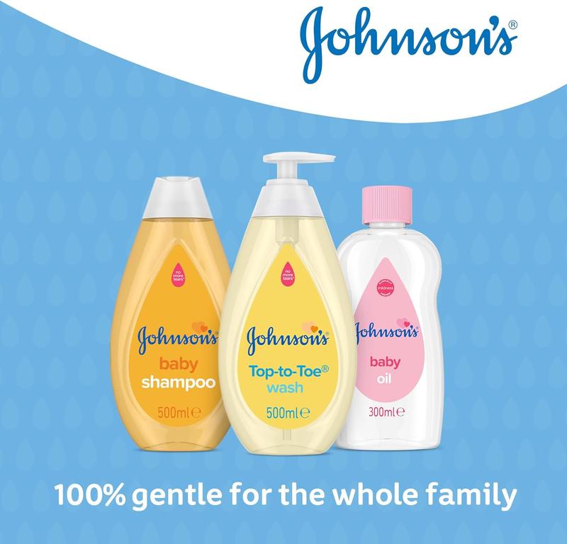 Johnson's Baby Top to Toe Wash (1 x 500 ml), Gentle & Mild Head to Toe Wash for Newborn Care, Newborn Essentials No More Tears Baby Wash, Suitable for Babies First Bath, Kids and Adults 1