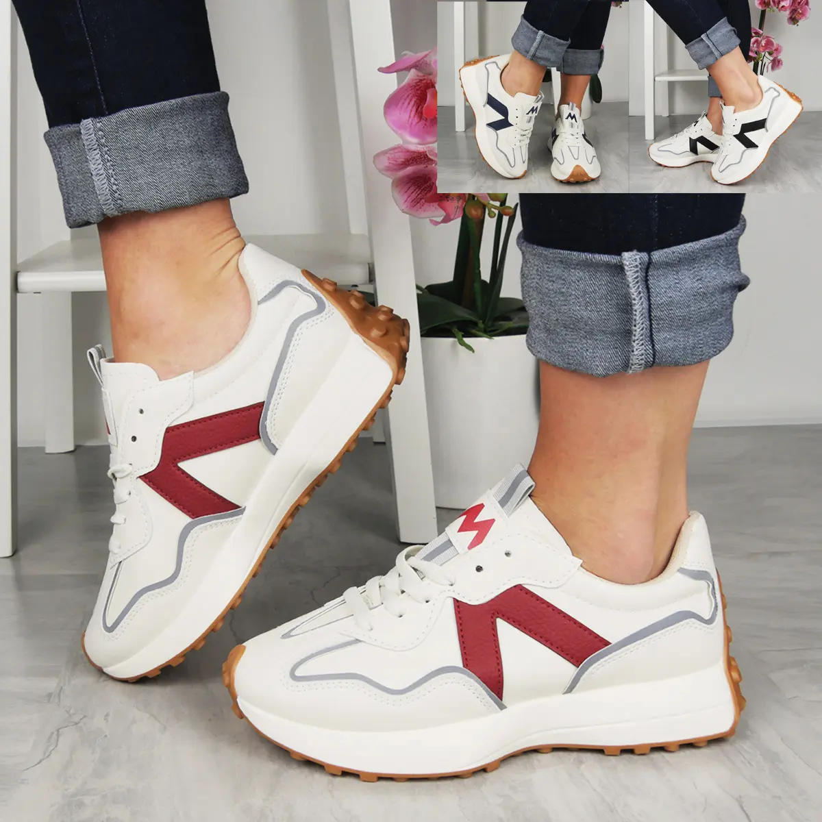 N-2117 Ladies Classy Lace Up Comfy Grip Pumps Gym Sneakers Trainers, Women Runner Causal Sport Outdoor Non-slip Breathable All-match 2025 Spring