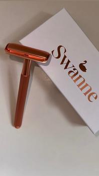 Product Review of Swanne Rose Gold Safety Shaver, Luxury Reusable Shaver for Women and Men, Plastic-Free Shaver, No Strawberry Legs, No Ingrown Hairs, Eco-Friendly Gift from C**y 0