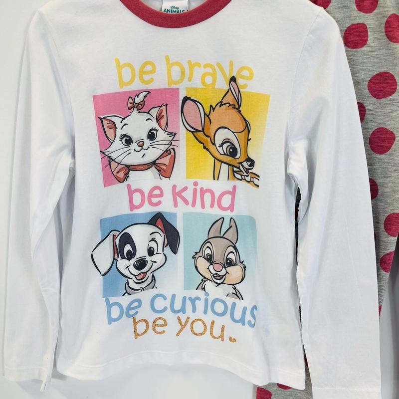 Disney Animals Girls Pyjama Set - featuring Marie the cat, Bambi, 101 Dalmatians and thumper 2