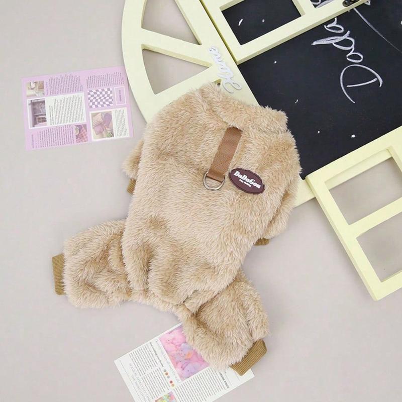 Fleece Dog Pajamas Winter Clothes Warm Pet Puppy Jumpsuit Coat For Small Dogs 6