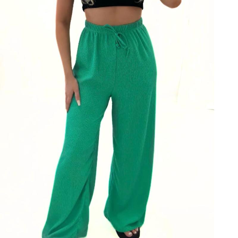 Product Introduction of LAIDES WIDE LEG ELASTCATED WAIST PLAZZO BOTTOMS FOR CASUAL AND LOUNGE WEAR 4
